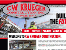Tablet Screenshot of cwkruegerconstruction.com